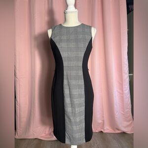 Calvin Klein Office dress: gray plaid
